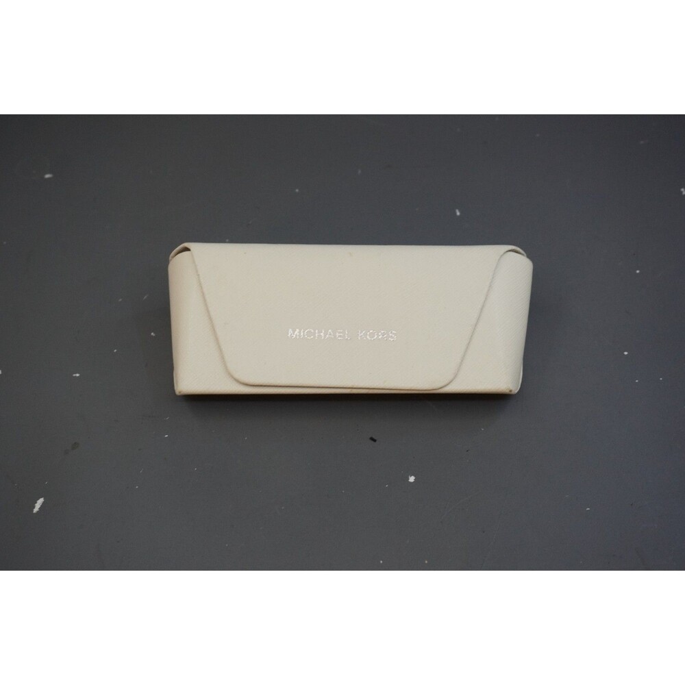 Michael Kors White Envelope Snap Style Hard Side Glasses Case